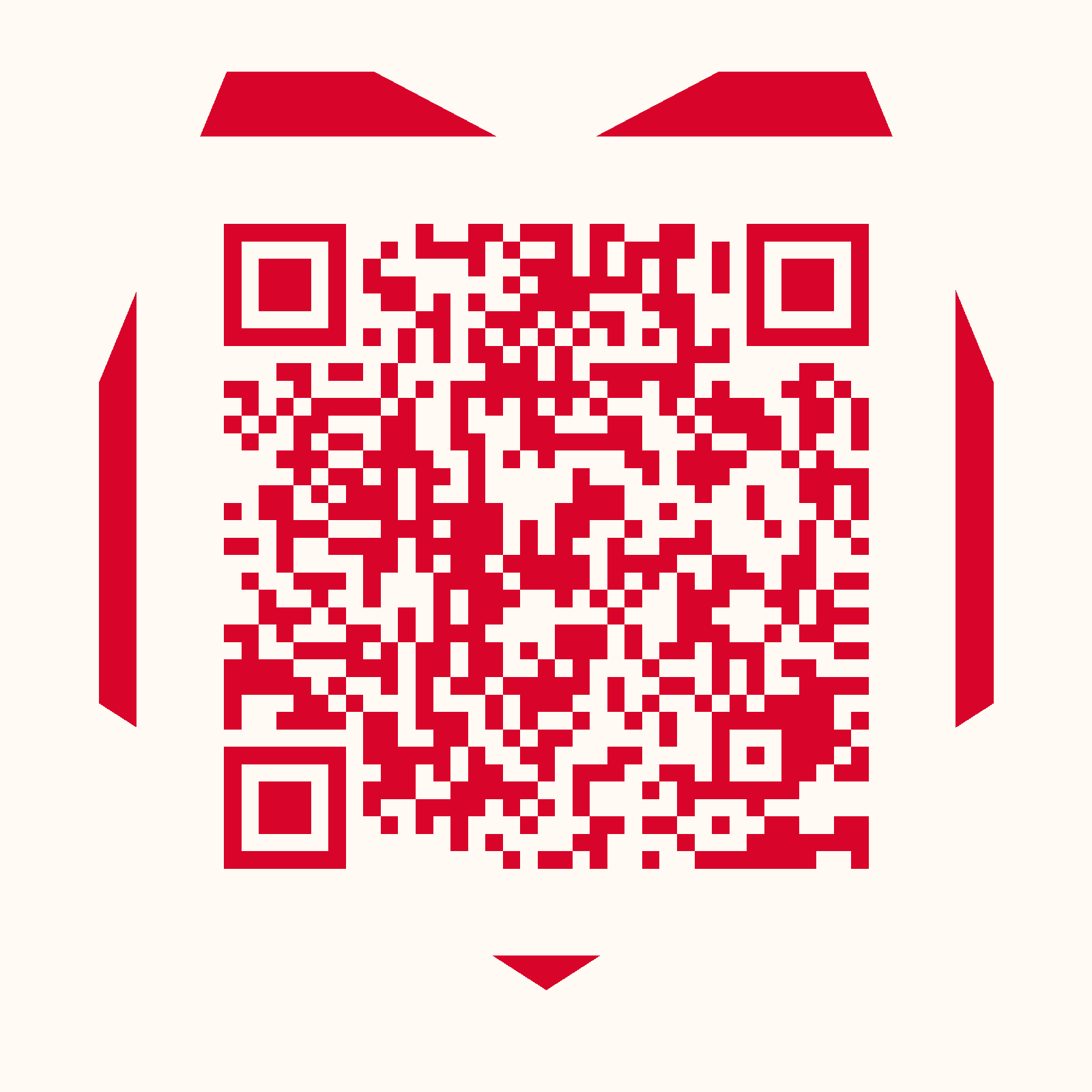 Mã QR hình trái tim màu đỏ